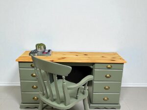 Solid pine desk and chair