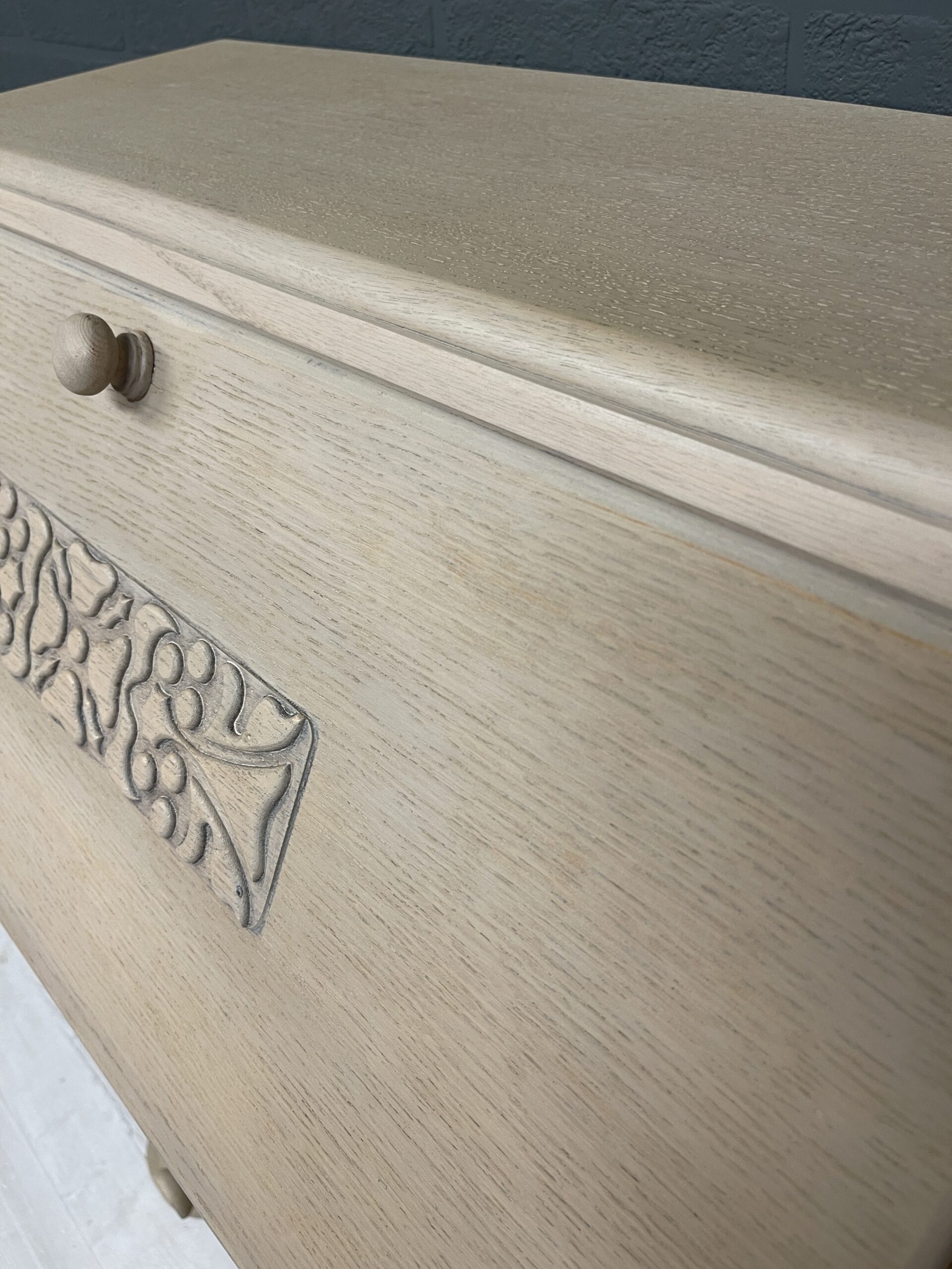 Art Deco Solid Oak Bureau - Image 8